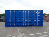 Contenedor marítimo 20 pies lateral abierto azul nuevo