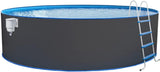 Piscina de Pared de Acero, 350 x 120 cm, Color Antracita&nbsp;