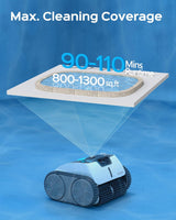 Robot Limpiafondos Piscina y Paredes para Aspirador Piscinas de hasta 120m²