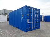 Contenedor marítimo 20 pies lateral abierto azul nuevo